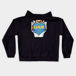 Liam is an Irish name meaning "strong-willed warrior" Kids Hoodie